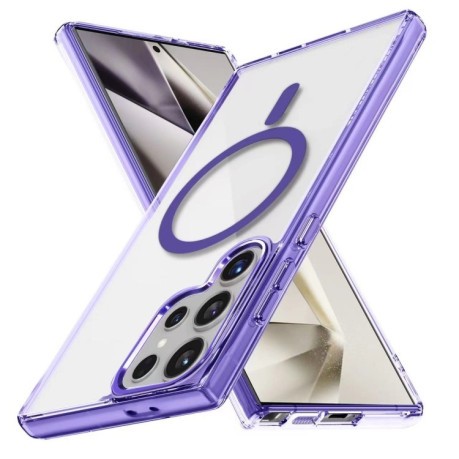 Протиударний чохол Magnetic Series TPU Hybrid Acrylic Magsafe для Samsung Galaxy A55 5G - фіолетовий