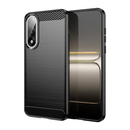 Чохол Brushed Texture Carbon Fiber на OnePlus Nord 5 5G - чорний