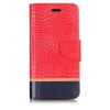 Кожаный чехол- книжка Crocodile Texture на  iPhone XS Max красный
