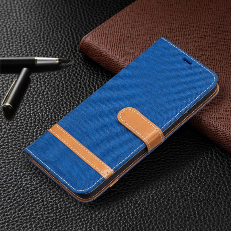 Чохол-книжка Color Matching Denim Texture на Samsung Galaxy A52/A52s - синій