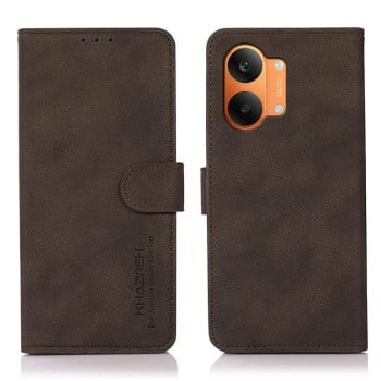Чехол-книжка KHAZNEH матовая фактура на Xiaomi Redmi Turbo 5 Max / Poco X8 Pro Max — коричневый