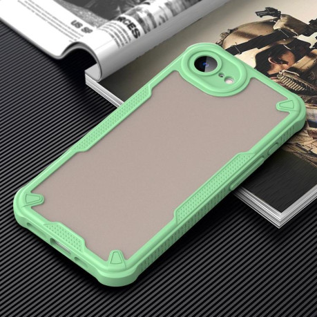 Противоударный чехол Armor Glaze PC Hybrid для iPhone 16e - зеленый