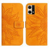 Чехол-книжка Skin Feel Sun Flower для OPPO Reno7 4G/Reno8 4G - желтый