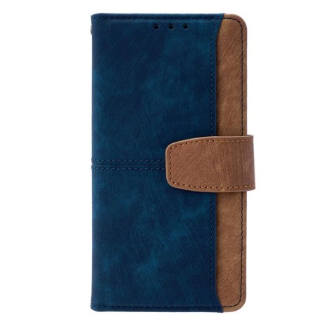 Чохол-книжка Color Stitching Skin Feel Leather RFID Blocking для Xiaomi Redmi Note 14 4G 164.84mm - синій