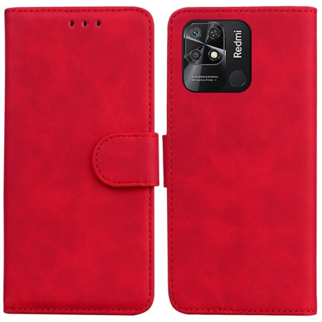 Чохол-книжка Skin Feel Pure Color для Xiaomi Poco C40/Redmi 10c - червоний