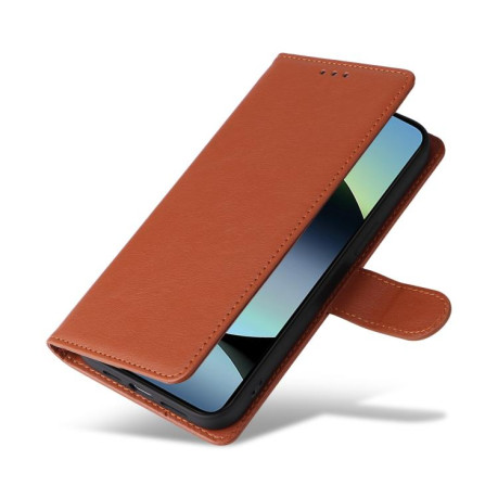 Чохол-книжка 3-Card Slots Multifunctional Leather для Xiaomi Redmi Note 14 4G 164.48mm - коричневий