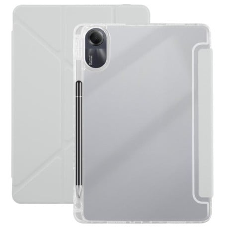 Чехол-книжка Clear Acrylic Demation Leather для Xiaomi Redmi Pad SE 11 2025 / Pad 2 - сірий