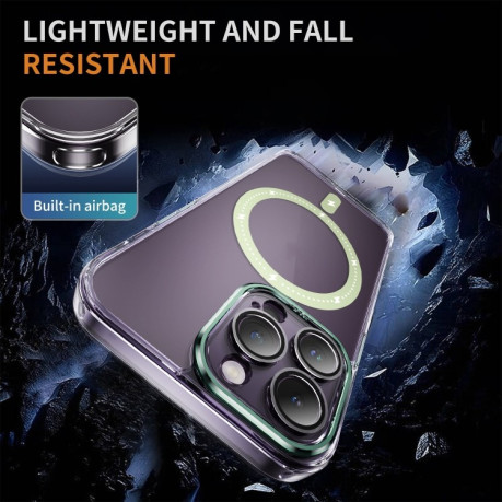 Чехол Clear Case MagSafe Simple Magnetiс для iPhone 15 Pro - зеленый
