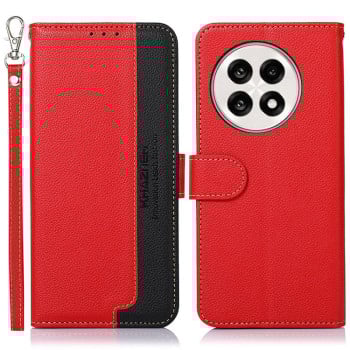Чехол-книжка KHAZNEH Litchi Texture для OnePlus 13R/Ace 5/Ace 5 Pro - красный
