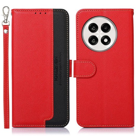Чехол-книжка KHAZNEH Litchi Texture для OnePlus 13R/Ace 5/Ace 5 Pro - красный