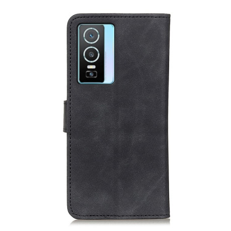 Чохол-книжка KHAZNEH Cowhide Texture на Vivo Y76 5G / Y76s 5G - чорний