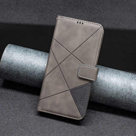 Чехол-книжка Magnetic Buckle Rhombus для Samsung Galaxy M14 5G - серый