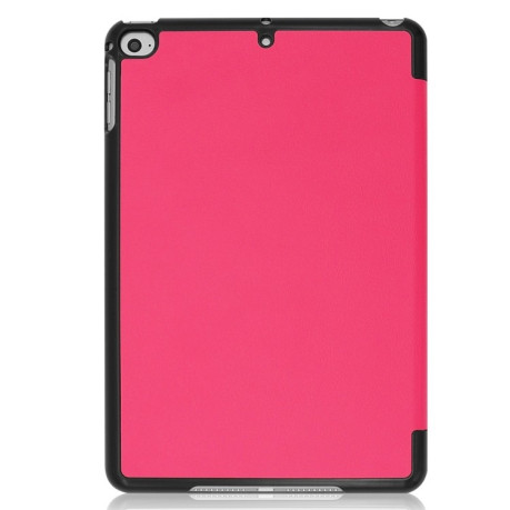Чехол-книжка Custer Texture на iPad Mini 4 / Mini 5 - пурпурно-красный