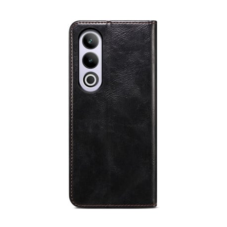 Чохол-книжка Simple із еко-шкіри Crazy Horse з воском на OnePlus Nord CE4 - чорний