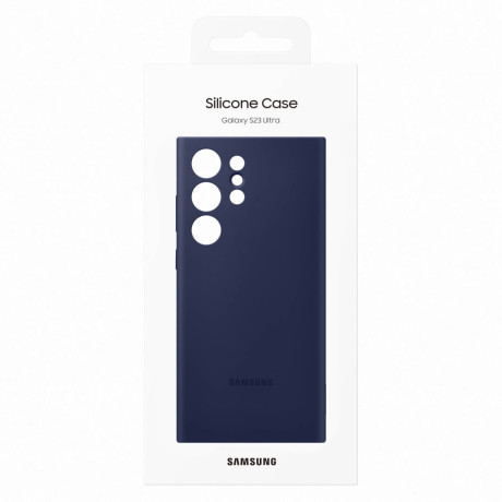 Оригинальный чехол Samsung Silicone Cover Rubber для Samsung Galaxy S23 Ultra - navy blue (EF-PS918TNEGWW)