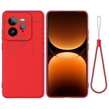 Силиконовый чехол Solid Color Liquid Silicone на Realme GT 7 Pro - красный