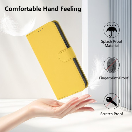 Чехол-книжка Skin Feel Solid Color Leather для Infinix Zero 30 4G - желтый