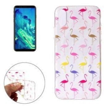 Чехол на iPhone X/Xs Multicolor Flamingo Pattern