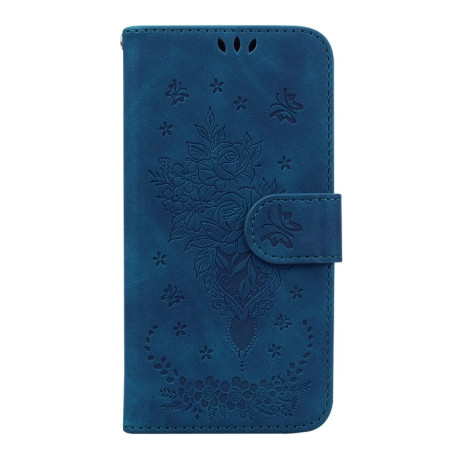 Чехол-книжка Butterfly Rose Embossed для OnePlus 10R / Ace - синий