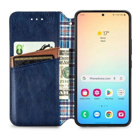 Чохол-книжка Cubic Grid для Samsung Galaxy S25+ 5G - синій