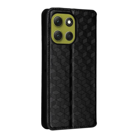 Чохол-книжка Cubic Grid Calf Texture для Motorola Moto G86 Power 5G - чорний