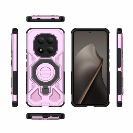 Противоударный чехол J-20 Solid Color MagSafe Magnetic на Redmi Note 15 Pro 4G Global 163.2mm — розовый