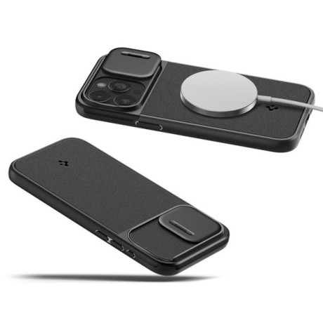 Оригинальный чехол Spigen Optik Armor Mag MagSafe для iPhone 15 Pro - Black