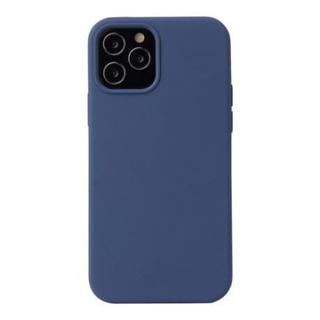 Силіконовий чохол Solid Color Liquid на iPhone 12 Pro Max - синій