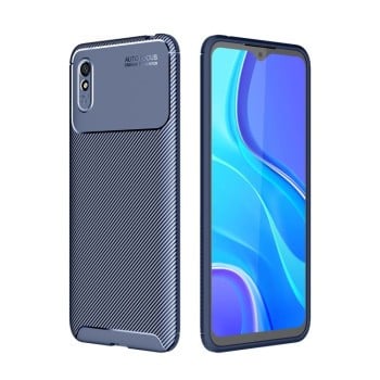 Ударозахисний чохол HMC Carbon Fiber Texture на Xiaomi Redmi 9A - синій