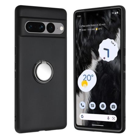 Противоударный чехол Matte with Ring Holder для Google Pixel 8a - черный