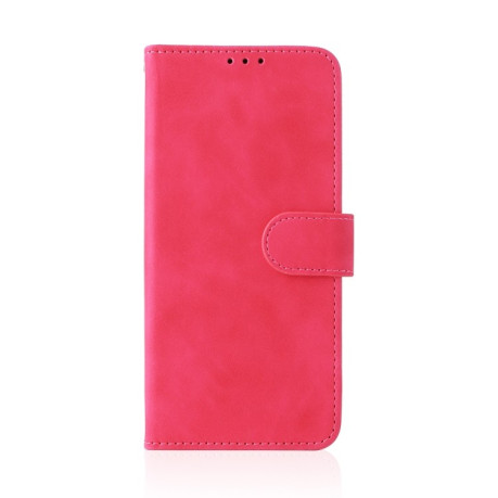 Чехол-книжка Solid Color Skin Feel на Xiaomi Poco C40/Redmi 10c - пурпурно-красный