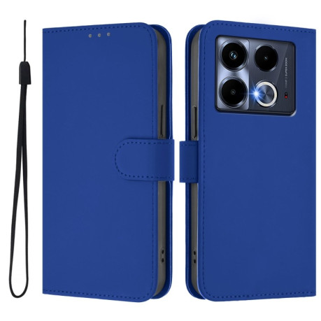Чехол-книжка Skin Feel Solid Color Leather для Infinix Note 40 4G - синий