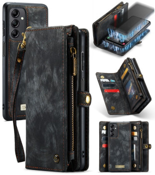 Чехол-кошелек CaseMe 008 Series Zipper Style на Samsung Galaxy A14 5G - черный