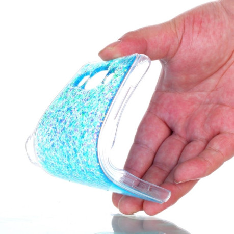 Силиконовый чехол Glitter Powder на Galaxy J5 2016-синий