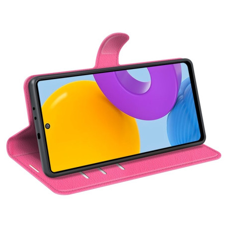 Чохол-книжка Litchi Texture Samsung Galaxy M52 5G - пурпурно-червоний