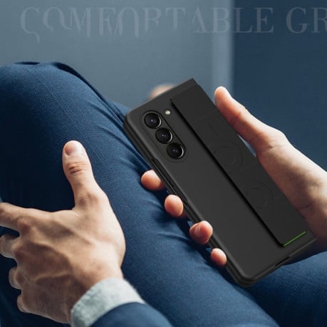 Чехол Skin Elastic Wrist Grip Back Cover для Samsung Galaxy  Fold 6 5G - зеленый