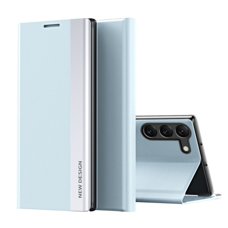 Чохол-книжка Electroplated Ultra-Thin для Samsung Galaxy S24+ 5G - блакитний