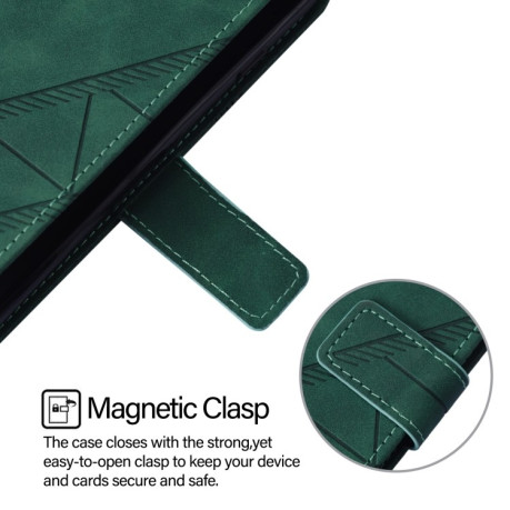 Чохол-книжка Crossbody 3D Embossed Flip Leather на Xiaomi 14T Pro - зелений