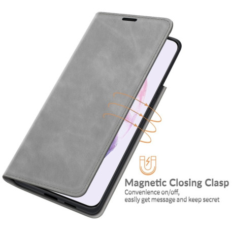 Чехол-книжка Retro Skin Feel Business Magnetic на Samsung Galaxy S22 Plus 5G - серый