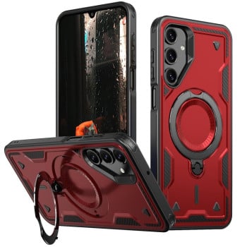 Протиударний чохол MagSafe Holder Armor PC Hybrid  для Samsung Galaxy A16 5G - червоний