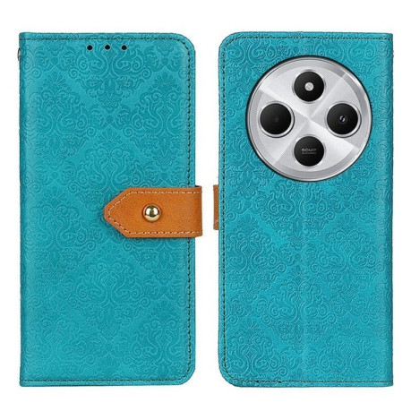 Чохол-книжка European Floral для Xiaomi Redmi 14C 4G/Poco C75/Redmi A4 5G - синій