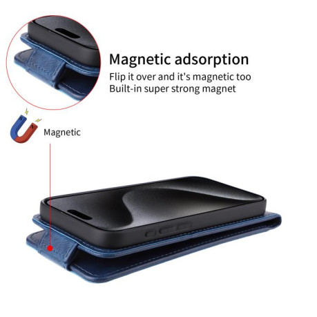 Чехол Magnetic Vertical Flip Leather для OnePlus 13T 5G - синий