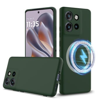 Силиконовый чехол Shockproof Silicone Magsafe для Motorola Edge 50 Neo / Moto S50 - зеленый