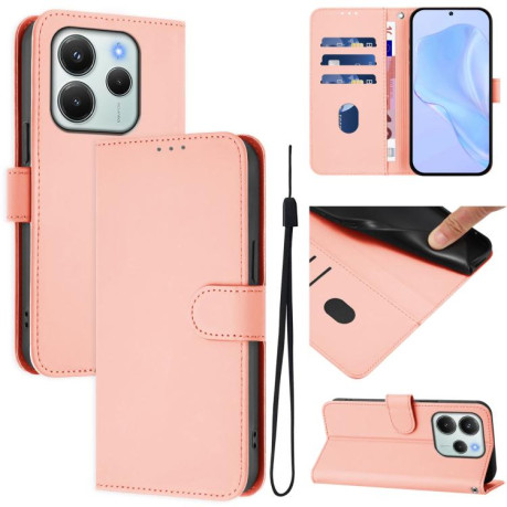 Чохол-книжка Skin Feel Solid Color Leather Xiaomi Redmi Note 14 4G 164.48mm - рожевий