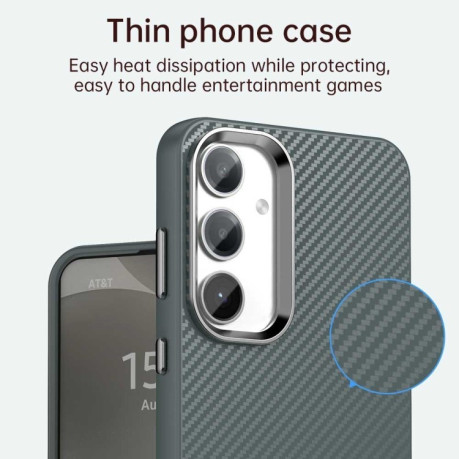 Ударозащитный чехол Carbon Fiber Series IMD на Samsung Galaxy S25 5G - серый