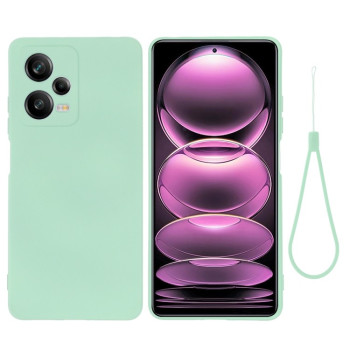Силиконовый чехол Solid Color Liquid Silicone на Xiaomi Redmi Note 12 Pro 5G - зеленый