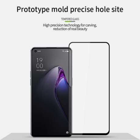 Защитное стекло PINWUYO 9H 3D Full Screen на OPPO Reno 8 - черный
