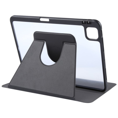 Чехол-книжка GEBEI Acrylic TPU 3-folding Rotating Smart Tablet Leather для iPad Pro 13 2024 - черный