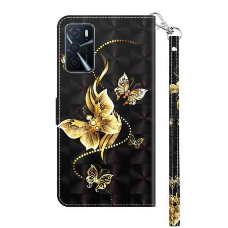 Чехол-книжка 3D Painting для OPPO A16 / A16s / A54s - Golden Swallow Butterfly