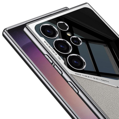 Протиударний чохол GKK Leather Electroplating Supersonic Speed Shockproof для Samsung Galaxy S25 Ultra 5G - червоний